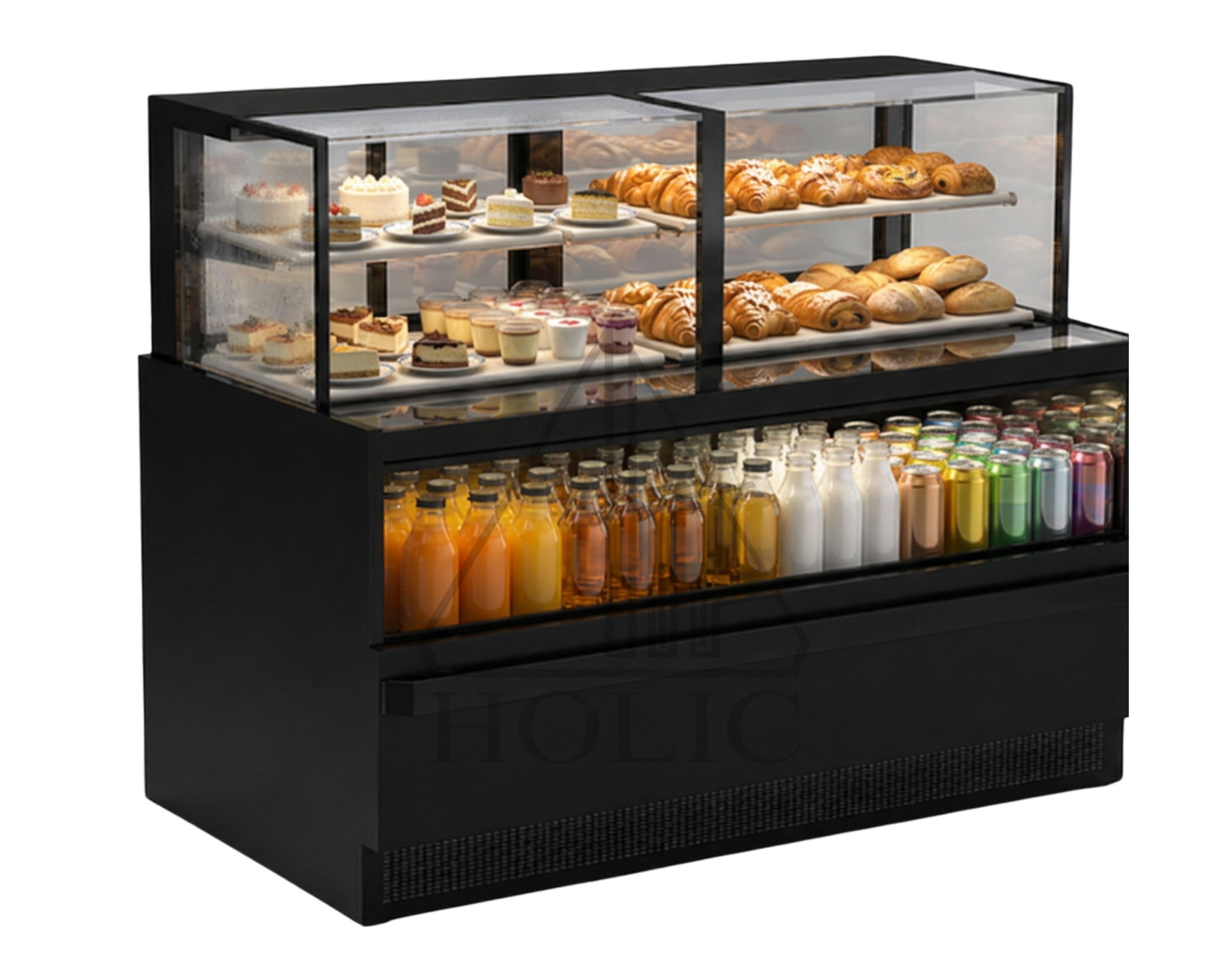 SK3 Standalone Curved Glass Display Case