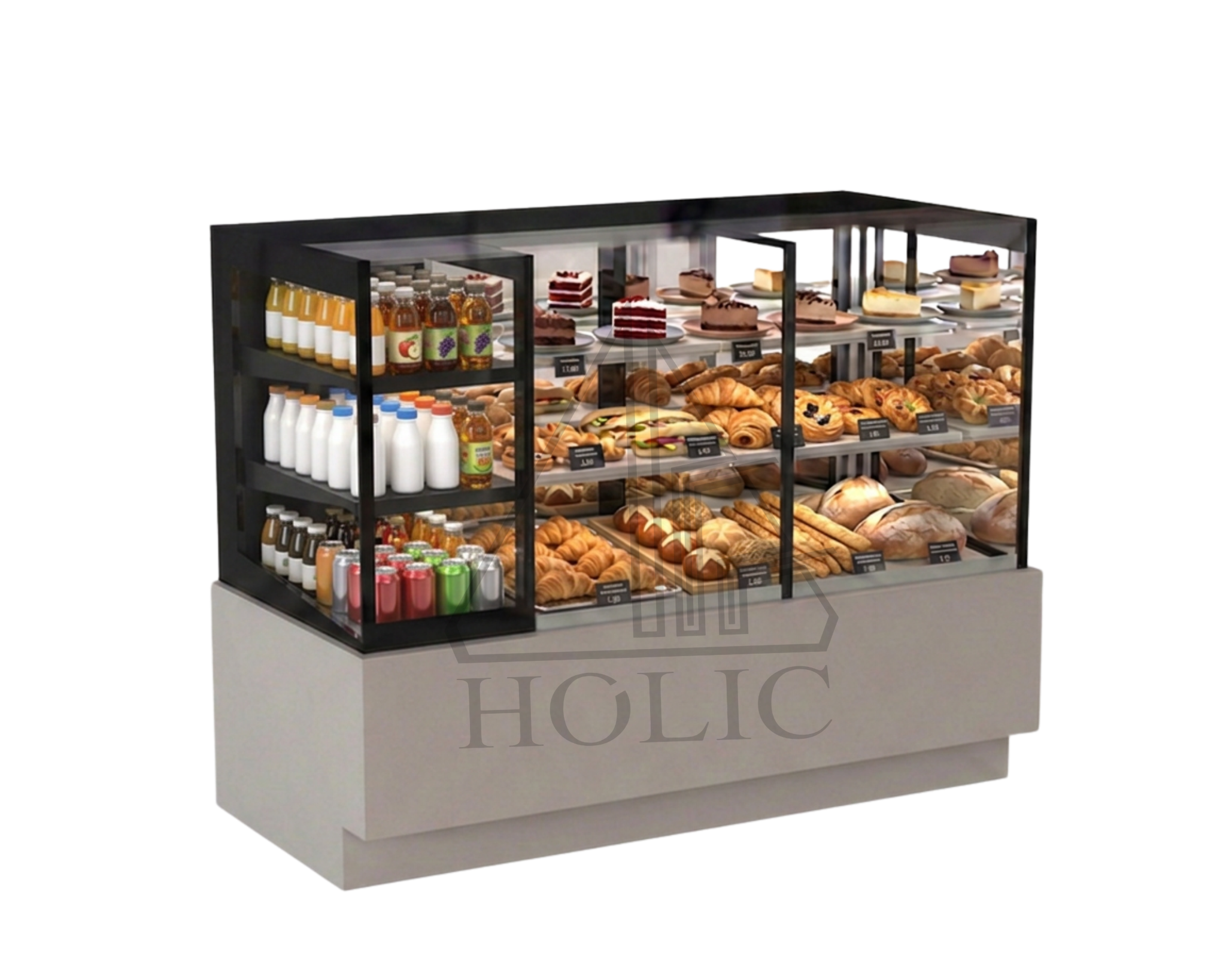 CSA Standalone Curved Glass Display Case