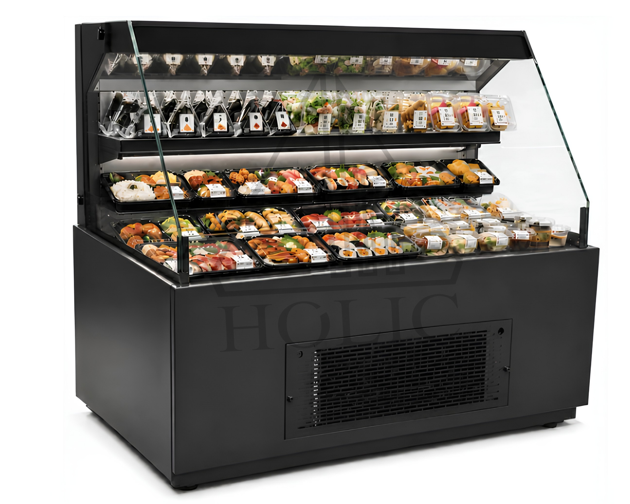 OT2 Standalone Curved Glass Display Case